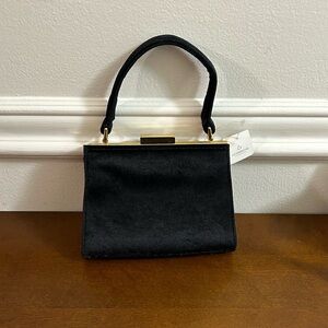 Liz Claiborne velvet black clutch purse. NWT